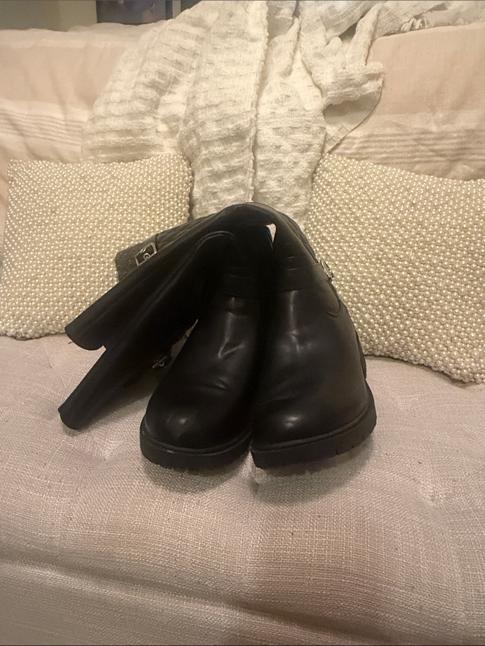 Women’s Faux Black Leather Torrid Boots - Classic Everyday Style